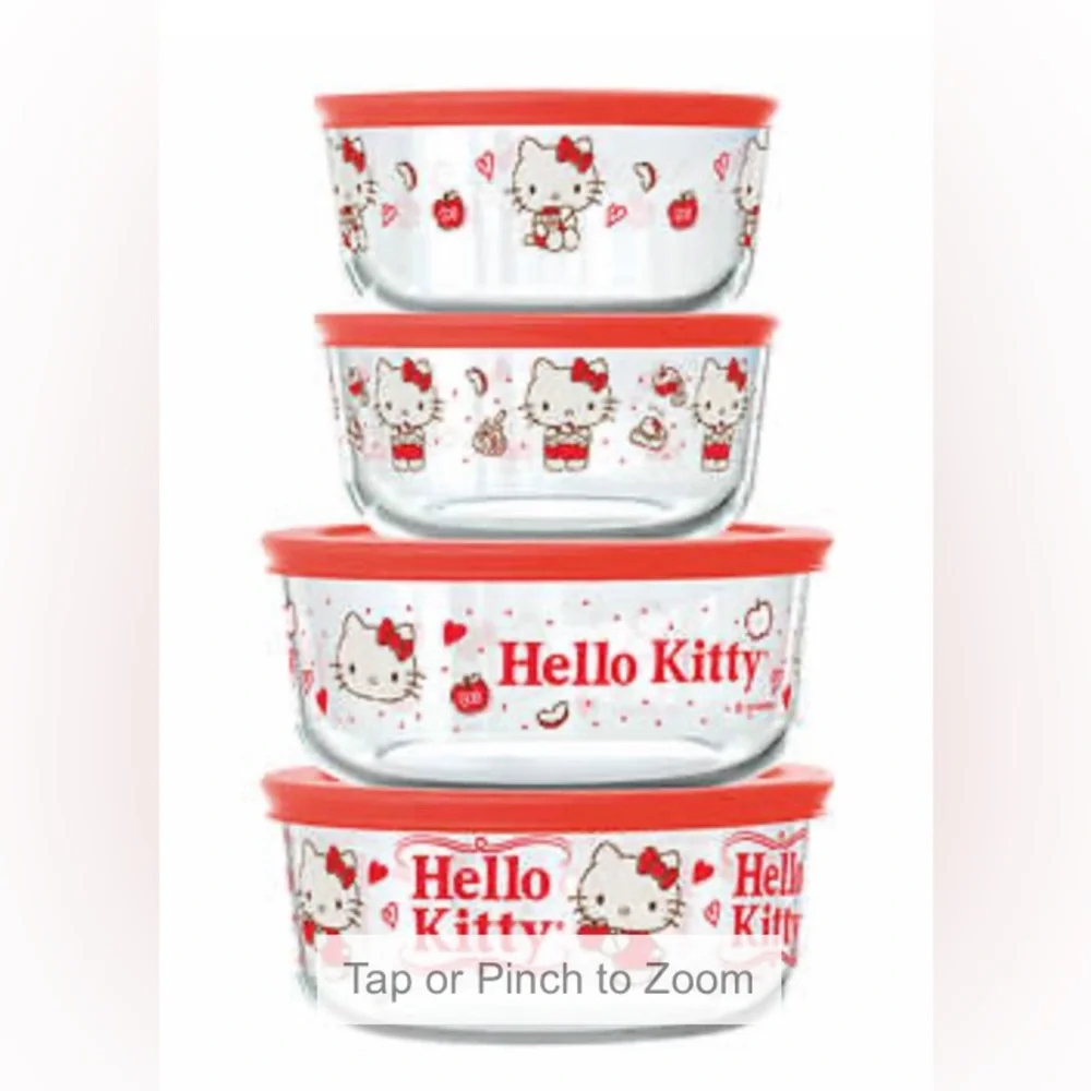 Pyrex 8-piece Hello Kitty Decorated Food Storage Set